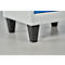 Kledinglocker met 2 compartimenten - stalen - B 600 x D 500 x H 1850 mm - op poten - draaigrendelslot - grijs/blauw - Schäfer Shop Pure