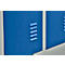Kledinglocker met 2 compartimenten - stalen - B 600 x D 500 x H 1850 mm - op poten - draaigrendelslot - grijs/blauw - Schäfer Shop Pure