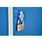 Kledinglocker met 2 compartimenten - stalen - B 600 x D 500 x H 1850 mm - op poten - draaigrendelslot - grijs/blauw - Schäfer Shop Pure