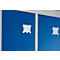 Kledinglocker met 2 compartimenten - stalen - B 600 x D 500 x H 1850 mm - op poten - draaigrendelslot - grijs/blauw - Schäfer Shop Pure