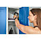 Kledinglocker met 2 compartimenten - stalen - B 600 x D 500 x H 1850 mm - op poten - draaigrendelslot - grijs/blauw - Schäfer Shop Pure