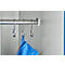 Kledinglocker met 2 compartimenten - stalen - B 600 x D 500 x H 1850 mm - op poten - draaigrendelslot - grijs/blauw - Schäfer Shop Pure
