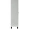 Kledinglocker met 2 compartimenten - stalen - B 600 x D 500 x H 1850 mm - op poten - draaigrendelslot - grijs/blauw - Schäfer Shop Pure