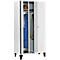 Kledinglocker met 3 compartimenten, 300 mm, draaigrendelslot, met poten, deur lichtgrijs