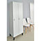 Kledinglocker - stalen - 2 compartimenten - met voeten - B 630 x D 500 X H 1850 mm- hoedenplank, kledingstang - met draaigrendelslot - lichtgrijs/lichtgrijs - ons merk Schäfer Shop Pure