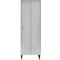 Kledinglocker - stalen - 2 compartimenten - met voeten - B 630 x D 500 X H 1850 mm- hoedenplank, kledingstang - met draaigrendelslot - lichtgrijs/lichtgrijs - ons merk Schäfer Shop Pure