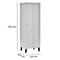 Kledinglocker - stalen - 2 compartimenten - met voeten - B 630 x D 500 X H 1850 mm- hoedenplank, kledingstang - met draaigrendelslot - lichtgrijs/lichtgrijs - ons merk Schäfer Shop Pure