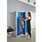 Kledinglocker - stalen - B 1170 x D 500 x H 1800 mm - 4 deuren - cilinderslot - lichtgrijs en gentiaanblauw
