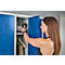 Kledinglocker - stalen - B 1170 x D 500 x H 1800 mm - 4 deuren - cilinderslot - lichtgrijs en gentiaanblauw