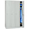 Kledinglocker - stalen - B 1170 x D 500 x H 1800 mm - 4 deuren - cilinderslot - lichtgrijs
