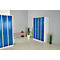 Kledinglocker - stalen - B 1170 x D 500 x H 1800 mm - 4 deuren - draaislot- lichtgrijs en gentiaanblauw