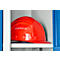 Kledinglocker - stalen - B 1170 x D 500 x H 1800 mm - 4 deuren - draaislot- lichtgrijs en gentiaanblauw