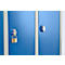 Kledinglocker - stalen - B 1170 x D 500 x H 1800 mm - 4 deuren - draaislot- lichtgrijs en gentiaanblauw