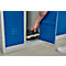 Kledinglocker - stalen - B 1170 x D 500 x H 1800 mm - 4 deuren - draaislot- lichtgrijs en rood
