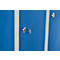 Kledinglocker - stalen - B 1170 x D 500 x H 1800 mm - cilinderslot - lichtgrijs en rood
