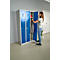 Kledinglocker - stalen - B 1170 x H 1800 mm - 4 deuren - draaislot- lichtgrijs en gentiaanblauw