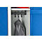 Kledinglocker - stalen - B 1170 x H 1800 mm - 4 deuren - draaislot- lichtgrijs en gentiaanblauw