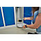 Kledinglocker - stalen - B 1170 x H 1800 mm - 4 deuren - draaislot- lichtgrijs en gentiaanblauw