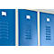 Kledinglocker - stalen - B 1170 x H 1800 mm - 4 deuren - draaislot- lichtgrijs en gentiaanblauw