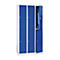 Kledinglocker, twee rijen, 2 x 3 compartimenten, cilinderslot, lichtgrijs RAL 7035/gentiaanblauw RAL 5010