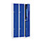 Kledinglocker, twee rijen, 2 x 3 compartimenten, draaigrendelslot, lichtgrijs RAL 7035/gentiaanblauw RAL