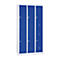 Kledinglocker, twee rijen, 2 x 3 compartimenten, draaigrendelslot, lichtgrijs RAL 7035/gentiaanblauw RAL