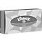 Graue Kleenex-Box mit dem Logo und Aufschrift 100 Jahre. Darunter steht „facial tissues / mouchoirs“.