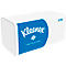 White Kleenex hand towel pack with blue logo. "Kleenex" and "Large Hand Towels" are written on it.
