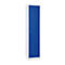 Kleiderspind, 1 Tür, B 400 x H 1800 mm, Zylinderschloss, lichtgrau/blau
