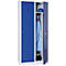Kleiderspind, 2 Türen, B 800 x H 1800 mm, Zylinderschloss, lichtgrau/enzianblau