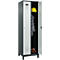 Kleiderspind C+P Evolo Plus, 2 Abteile, 300 mm Abteilbreite, mit Füßen, Anschlag rechts, Zylinderschloss, B 600 x T 500 x H 1950 mm, anthrazitgrau/lichtgrau