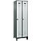 Kleiderspind C+P Evolo Plus, 2 Abteile, 300 mm breit, mit Füßen, Sicherheits-Drehriegel, B 600 x T 500 x H 1950 mm, anthrazitgrau/lichtgrau