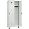 Kleiderspind C+P Evolo Plus, 2 Abteile, 400 mm Abteilbreite, mit Füßen, Anschlag rechts, B 800 x T 500 x H 1950 mm, Drehriegel, lichtgrau/lichtgrau