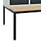 Kleiderspind C+P Evolo Plus, 2 Abteile, 400 mm Abteilbreite, mit untergebauter Sitzbank, B 800 x T 815 x H 2120 mm, Drehriegel, lichtgrau/anthrazitgrau