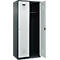Kleiderspind C+P Evolo Plus, 2 Abteile, 400 mm breit, Zylinderschloss, Soft-Anschlag, B 800 x T 500 x H 1850 mm, anthrazitgrau/lichtgrau