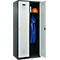 Kleiderspind C+P Evolo Plus, 2 Abteile, 400 mm breit, Zylinderschloss, Soft-Anschlag, B 800 x T 500 x H 1850 mm, anthrazitgrau/lichtgrau
