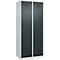 Kleiderspind C+P Evolo Plus, 2 Abteile, 400 mm breit, Zylinderschloss, Soft-Anschlag, B 800 x T 500 x H 1850 mm, lichtgrau/anthrazitgrau