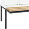 Kleiderspind C+P Evolo Plus, 2 Abteile à 300 mm Breite, schwebende Sitzbank, B 600 x T 815 x H 2120 mm, Drehriegel, verkehrsweiß/verkehrsweiß