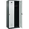 Kleiderspind C+P Evolo Plus, 2 Abteile, Anschlag rechts, Sicherheits-Drehriegel, B 800 x T 500 x H 1850 mm, anthrazitgrau/lichtgrau