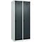 Kleiderspind C+P Evolo Plus, 2 Abteile, Anschlag rechts, Sicherheits-Drehriegel, B 800 x T 500 x H 1850 mm, lichtgrau/anthrazitgrau