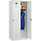 Kleiderspind C+P Evolo Plus, 2 Abteile, Anschlag rechts, Sicherheits-Drehriegel, B 800 x T 500 x H 1850 mm, lichtgrau/lichtgrau