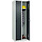 Kleiderspind C+P Evolo Plus, 2 Abteile, Anschlag rechts, Sicherheits-Drehriegel, Soft-Anschlag, B 600 x T 500 x H 1850 mm, lichtgrau/anthrazitgrau