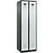 Kleiderspind C+P Evolo Plus, 2 Abteile, Anschlag rechts, Zylinderschloss, Soft-Anschlag, B 600 x T 500 x H 1850 mm, anthrazitgrau/lichtgrau