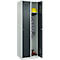 Kleiderspind C+P Evolo Plus, 2 Abteile, Anschlag rechts, Zylinderschloss, Soft-Anschlag, B 600 x T 500 x H 1850 mm, lichtgrau/anthrazitgrau