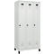 Kleiderspind C+P Evolo Plus, 3 Abteile, 300 mm Abteilbreite, mit Füßen, Drehriegel, B 900 x T 500 x H 1950 mm, lichtgrau/lichtgrau