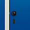 Kleiderspind C+P Evolo Plus, 3 Abteile, 400 mm breit, Drehriegel, Soft-Anschlag, B 1.200 x T 500 x H 1.850 m, lichtgrau/enzianblau