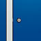 Kleiderspind C+P Evolo Plus, 3 Abteile, 400 mm breit, Zylinderschloss, Soft-Anschlag, B 1.200 x T 500 x H 1.850 m, lichtgrau/enzianblau