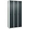 Kleiderspind C+P Evolo Plus, 3 Abteile, Anschlag rechts, Sicherheits-Drehriegel, B 900 x T 500 x H 1850 mm, lichtgrau/anthrazitgrau