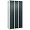 Kleiderspind C+P Evolo Plus, 3 Abteile, Anschlag rechts, Zylinderschloss, B 900 x T 500 x H 1850 mm, lichtgrau/anthrazitgrau