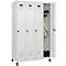 Kleiderspind C+P Evolo Plus, 4 Abteile, 300 mm Abteilbreite, mit Füßen, Anschlag rechts, Drehriegel, B 1200 x T 500 x H 1950 mm, lichtgrau/lichtgrau